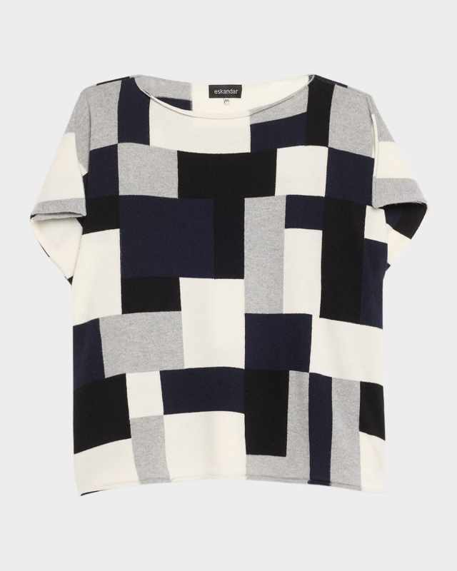 Sleeveless Slash Neck Cashmere Sweater